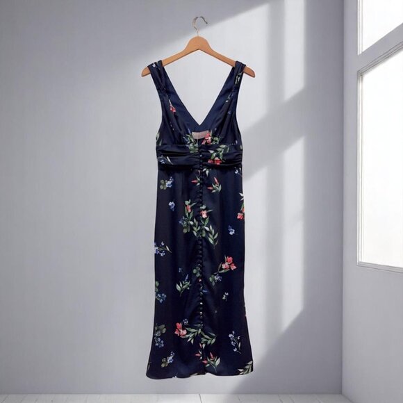 Keepsake the Label Glory Midi Dress Navy Floral Size M New with Defects - Picture 10 of 11